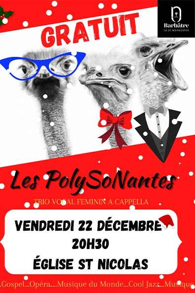 Concert de Noël Les PolySoNantes  ©ville de Barbâtre