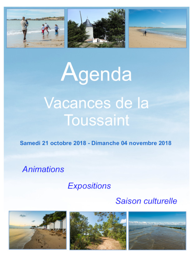 Agenda des vacances de la Toussaint 2018 - île de Noirmoutier Agenda des vacances de la Toussaint 2018 - île de Noirmoutier