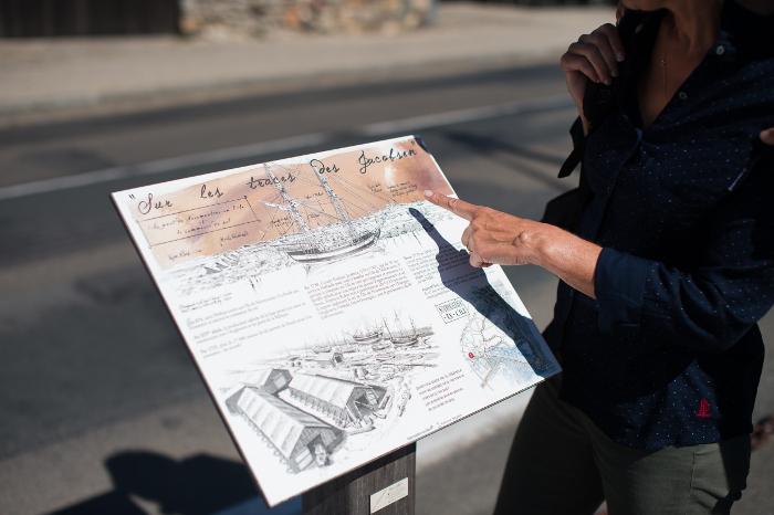 Sur les traces des Jacobsen - Panneau d'informations