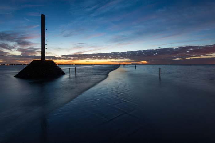 Le passage du Gois au coucher du soleil - Joncheray