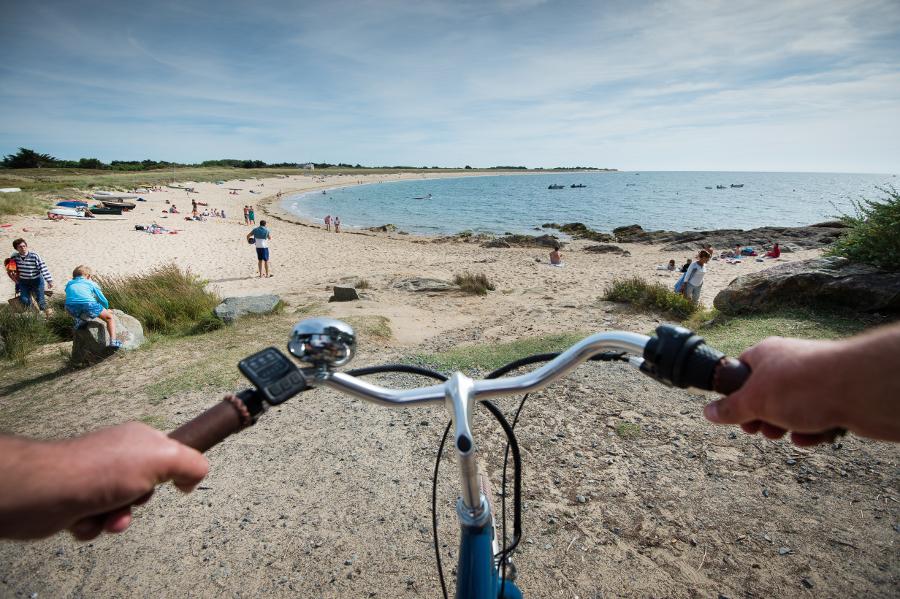 A vélo à Luzéronde - île de Noirmoutier - JS Evrard