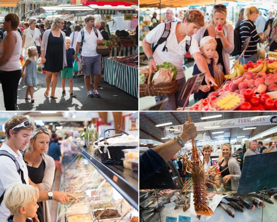 Sortie en famille au marché - île de Noirmoutier Sortie en famille au marché - île de Noirmoutier
