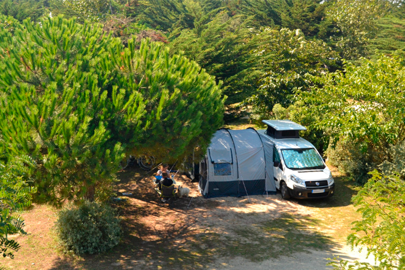 Emplacement tente caravane van - Camping municipal de la Court