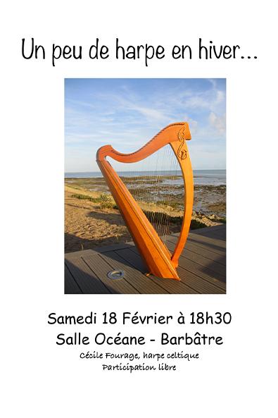 Un peu de harpe en hiver ©Mairie de Barbâtre
