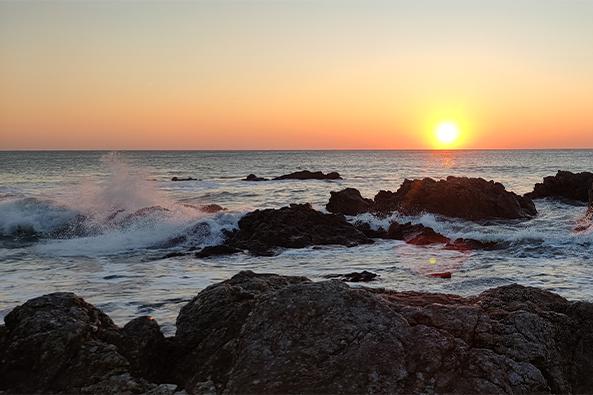 Coucher de soleil - plage des Lutins à l’Herbaudière en hiver ©Léa Garnier