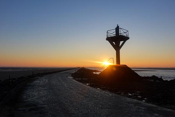 Lever de soleil au Passage du Gois en hiver ©Quentin Boulegon