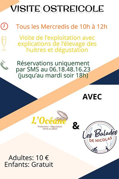 Visites ostréicoles ©L’Océane et Les Balades de Nicolas