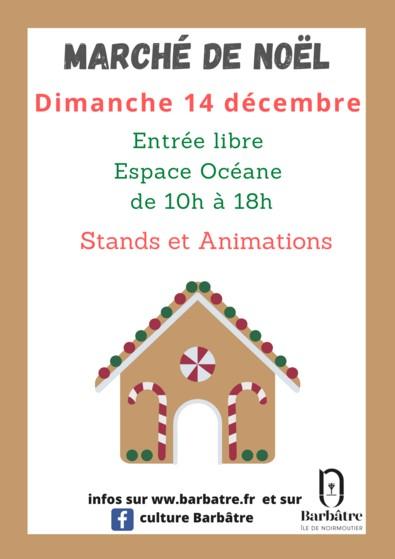 Affiche Marché de noël 2025 - Ville de Barbâtre