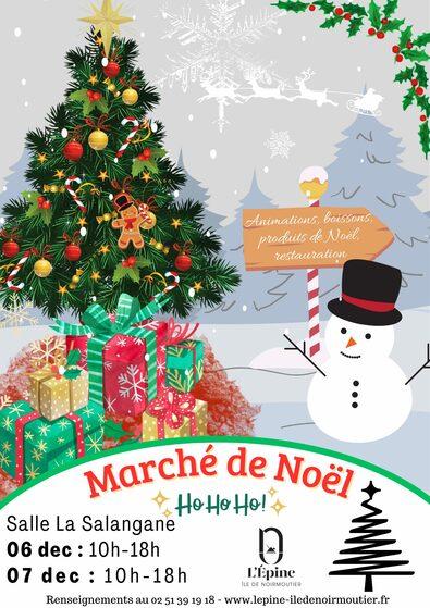 Affiche marché de Noël de L'Épine - Ville de L'Epine