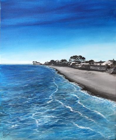 Tableau plage de la Madeleine - Artbeige