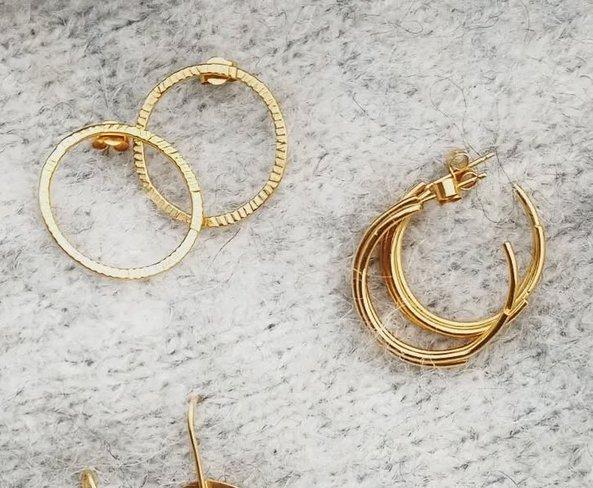 Boucles d'oreilles créoles artisanales - Voy