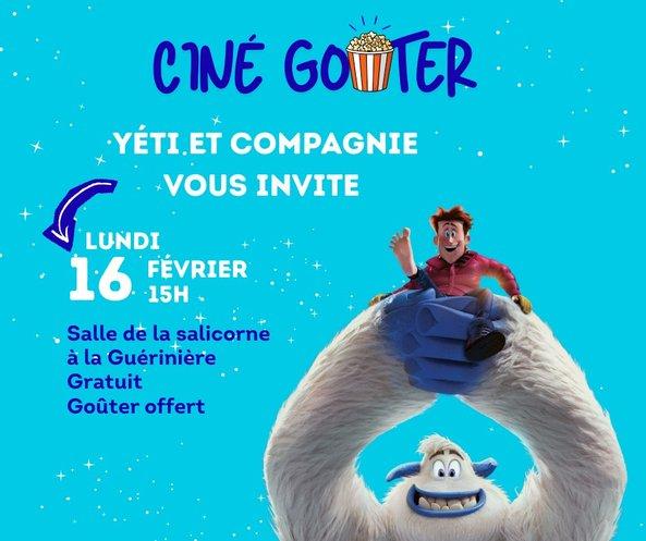 Ciné goûter Yéti 2026 - ville de la Guérinière