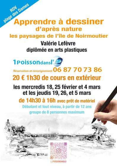 Cours artistiques vacances d hiver 2026 - 1 poisson dans l'ô