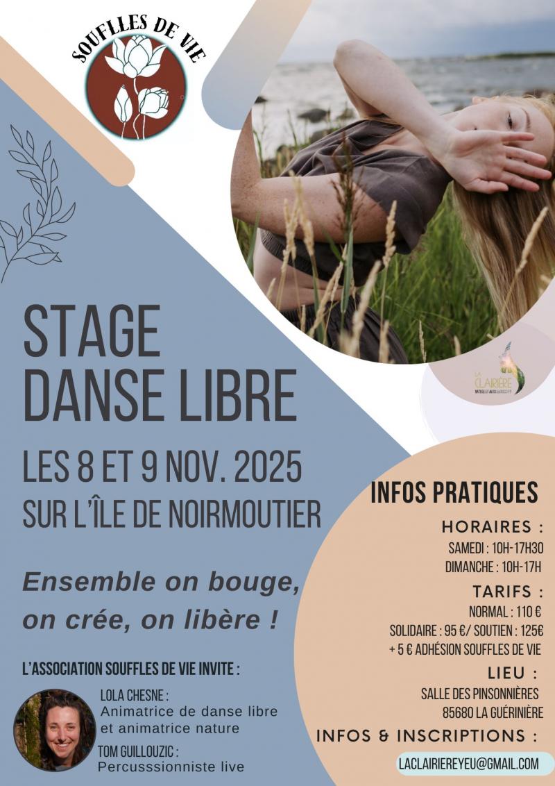 8 et 9 novembre 2025 - Stage de danse libre avec Lola Chesne