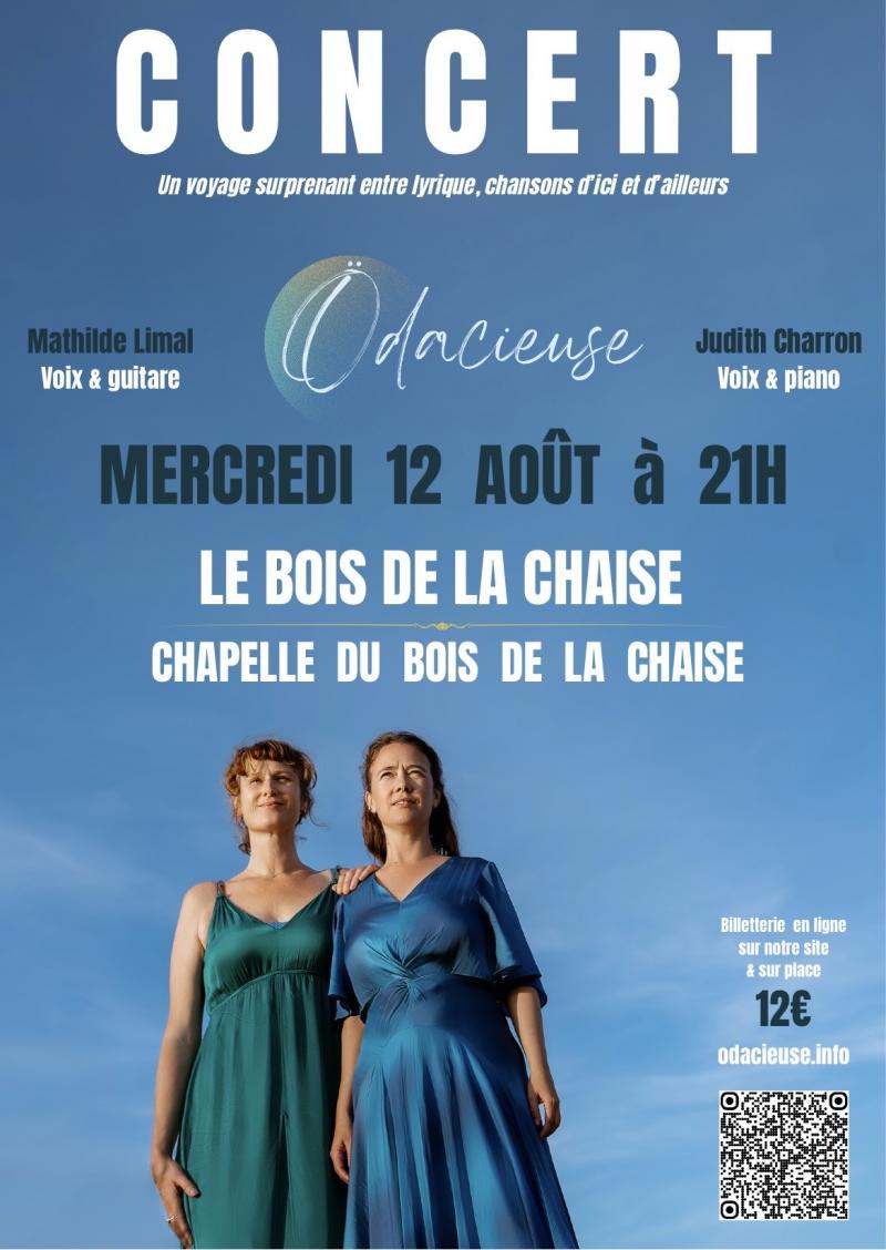 12 août 2026 - Concert Ödacieuse du duo Judith Charron et Mathilde Limal