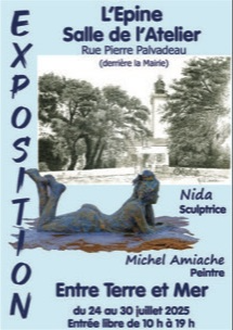 Du 24 au 30 juillet 2025 - Exposition : Entre Terre et Mer par Nida et Michel Amiache