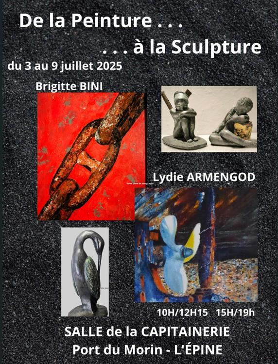 Du 3 au 9 juillet 2025 - Exposition : De la peinture à la sculpture par Brigitte BINI & Lydie ARMENGOD