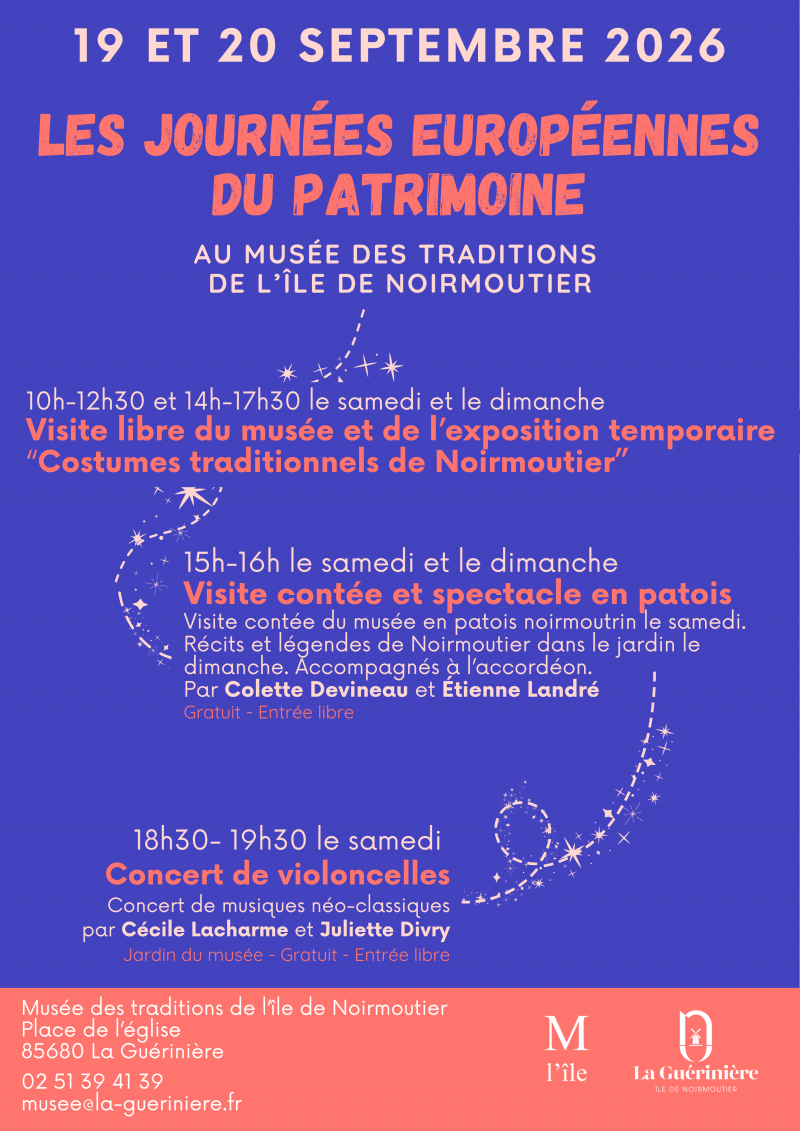 19 et 20 septembre 2026 - Journées Européennes du Patrimoine au musée des traditions