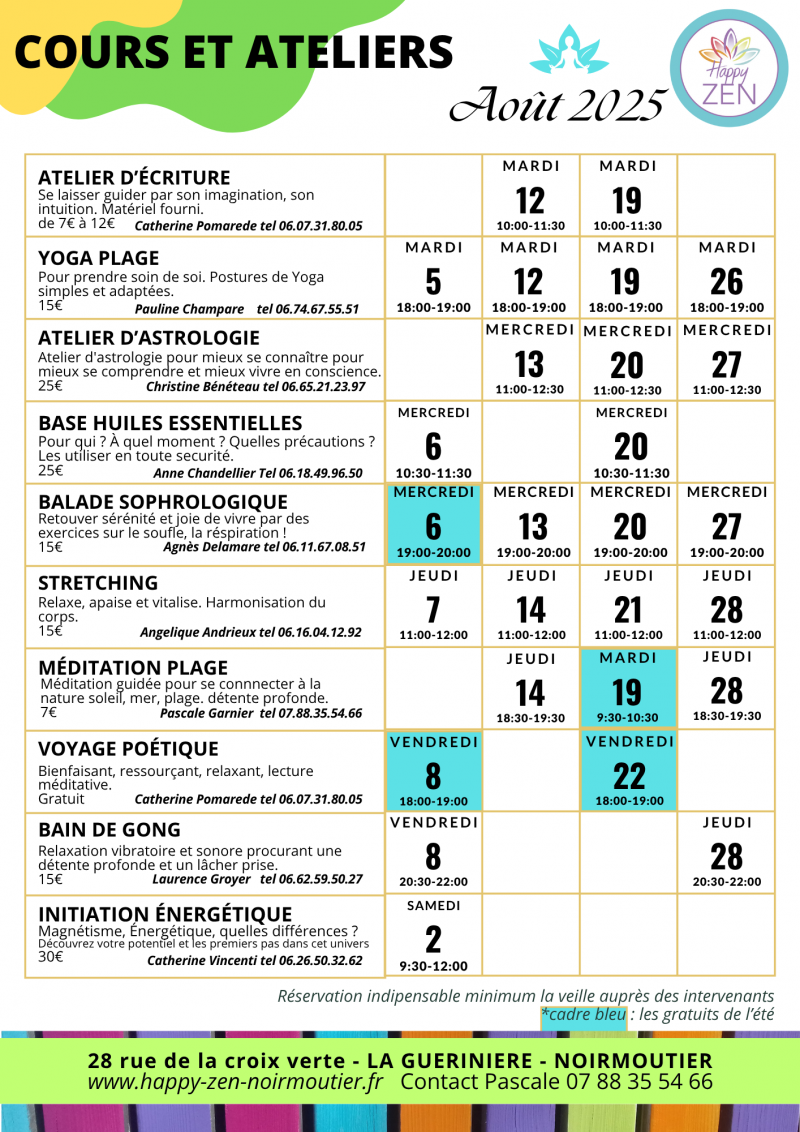 Association Happy-Zen - Ateliers et cours de bien-être