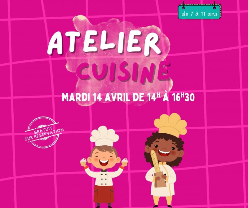14 avril 2026 - Atelier petits chefs pour les 7 à 11 ans