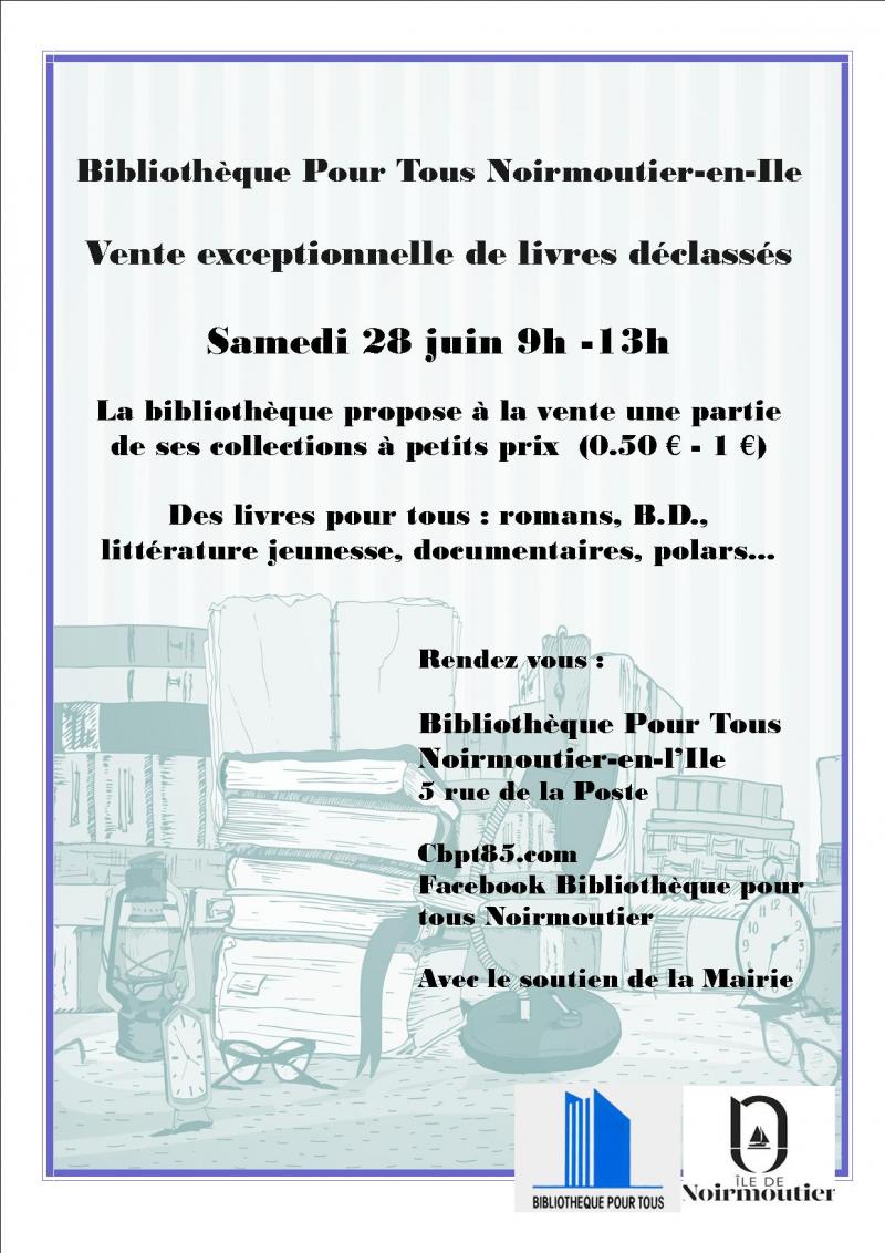 28 Juin 2025 - Vente exceptionnelle de livres déclassés à la Bibliothèque pour tous