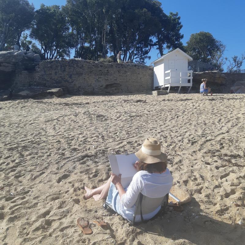 19 août 2025 - Sortie aquarelle plage des Dames avec Karine