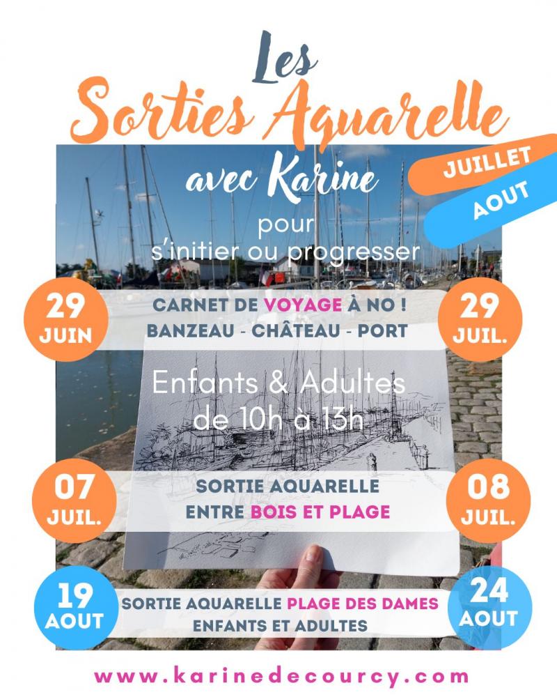 19 août 2025 - Sortie aquarelle plage des Dames avec Karine