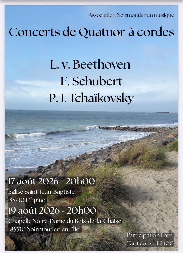 19 août 2026 - Concert de Quatuor à cordes