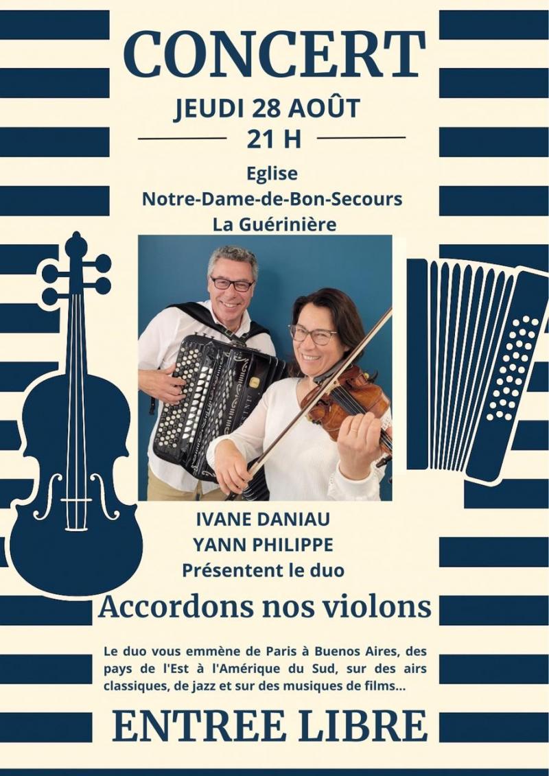 28 août 2025 - Concert Duo : ACCORDONS NOS VIOLONS