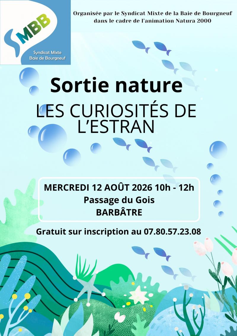 12 août 2026 - Sortie nature : Les curiosités de l'Estran