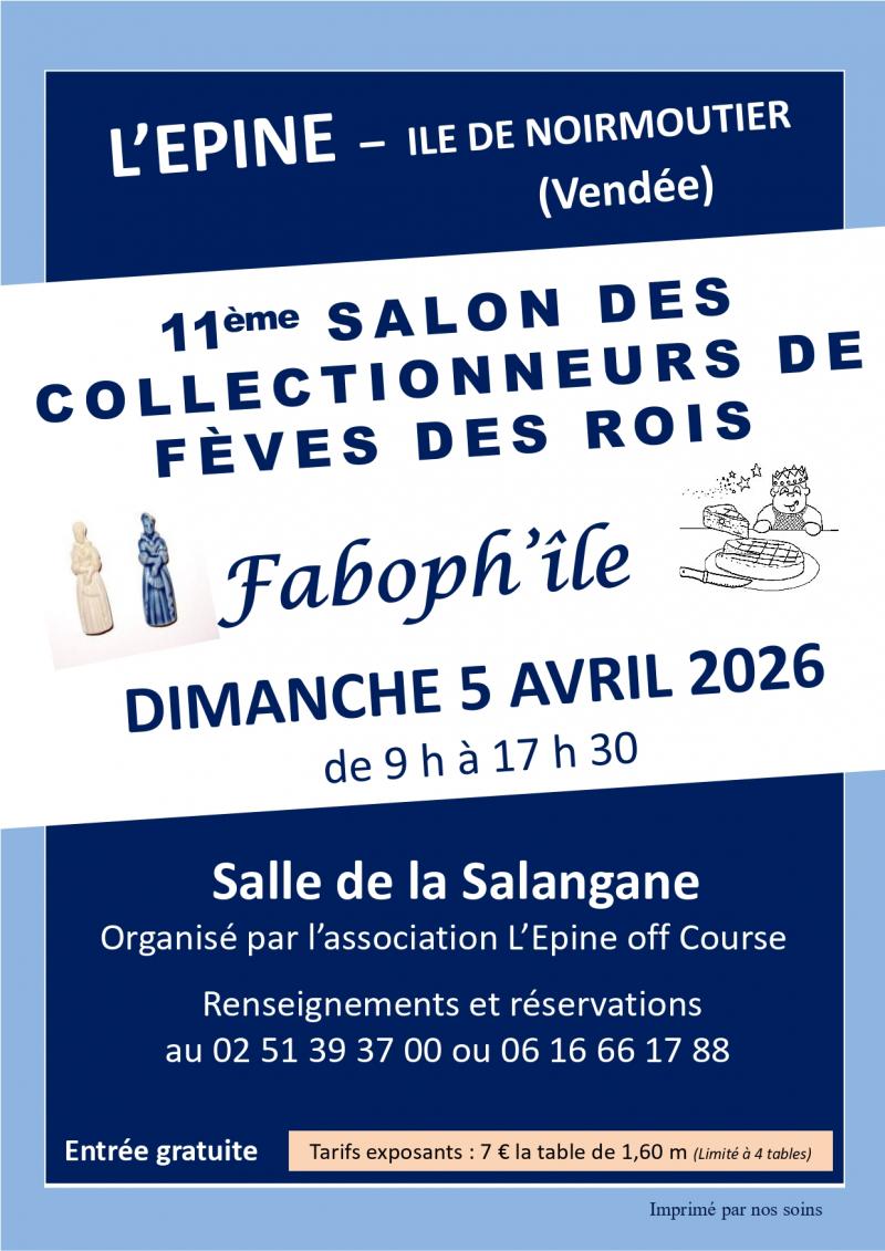 5 avril 2026 - Faboph'île, 11ème salon des collectionneurs - Bourse aux fèves