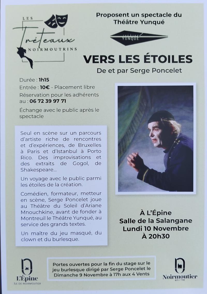 10 novembre 2025 - Spectacle : Vers les étoiles 10 novembre 2025 - Spectacle : Vers les étoiles