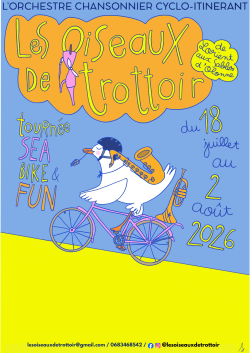 31 juillet 2026 - Concert : L'orchestre chansonnier cyclo-itinérant Les Oiseaux de Trottoir