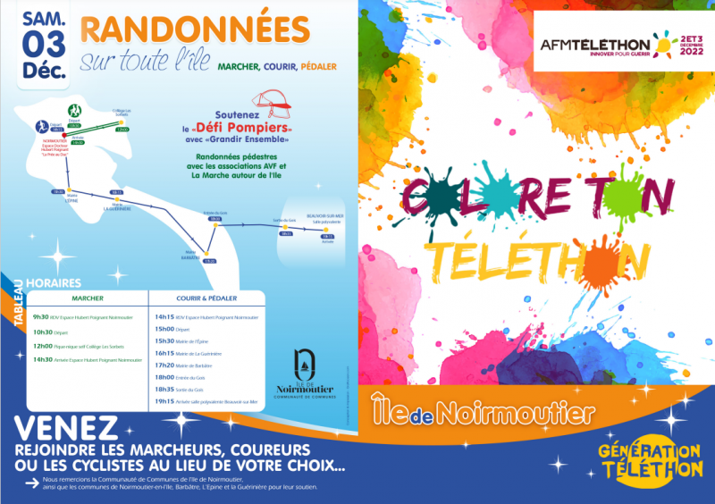 2 et 3 décembre 2022 - Téléthon sur l'île de Noirmoutier