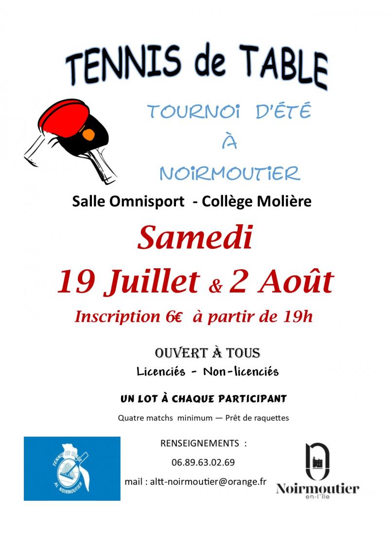 19 juillet 2025 - Tournoi d'été de Tennis de Table
