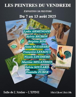 Du 7 au 13 août 2025 - Exposition de peinture par Les Peintres du Vendredi
