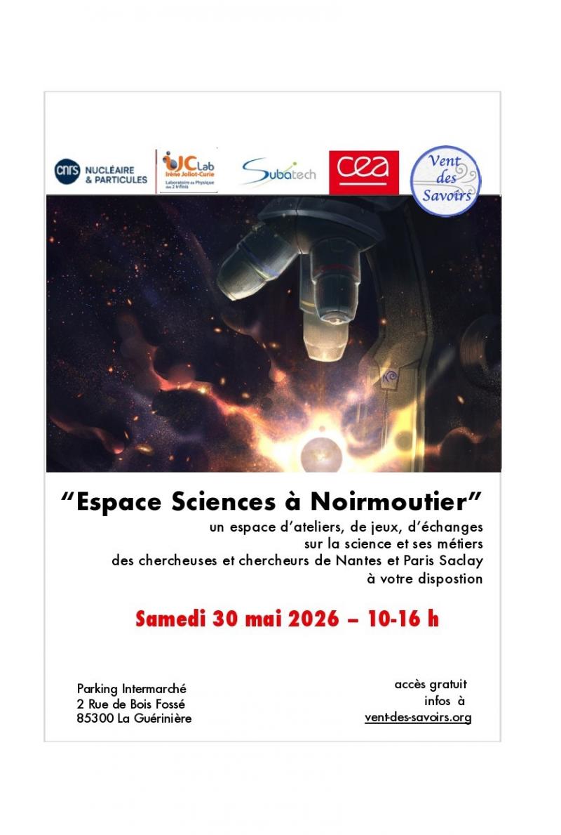 30 mai 2026 - Un espace des sciences ouvert à tous par l'association Vent des Savoirs