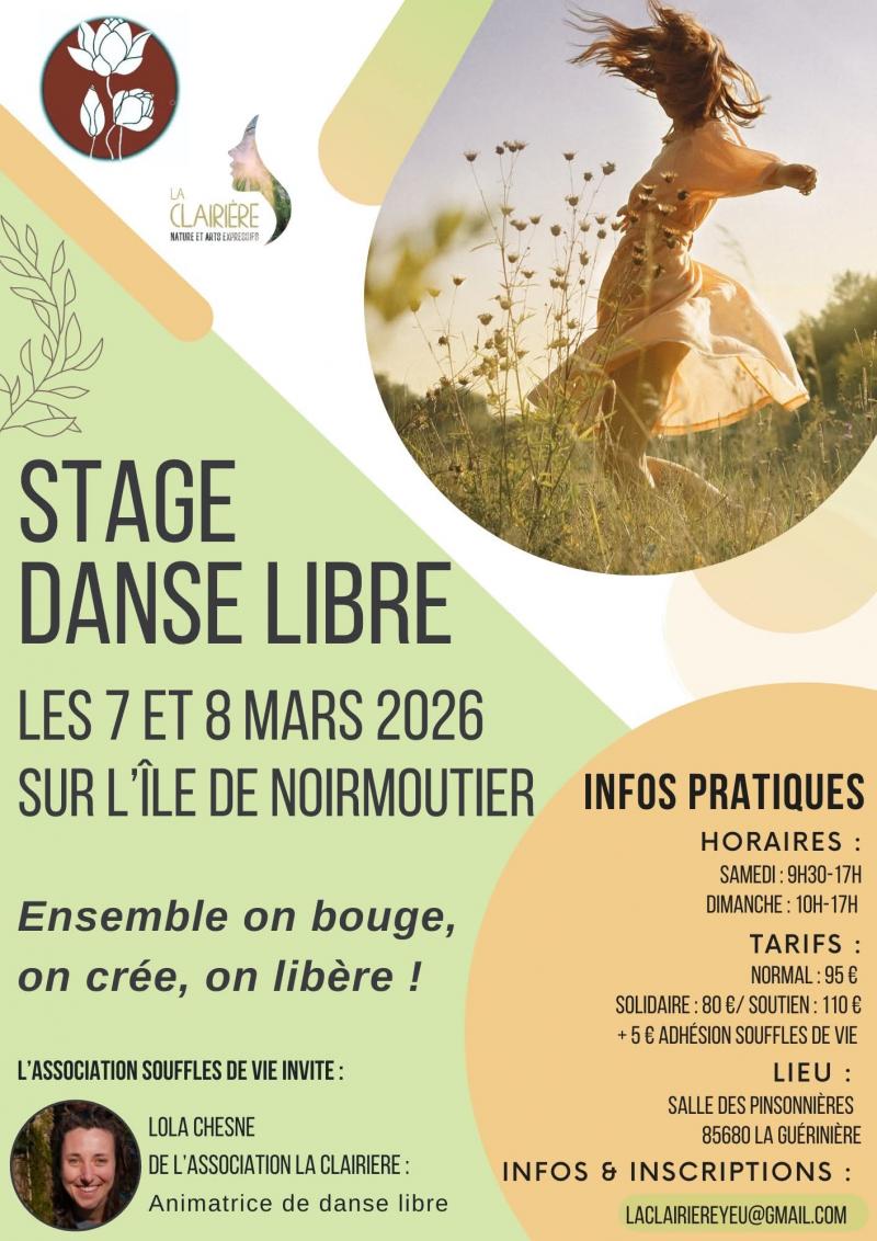 7 et 8 mars 2026 - Stage de danse libre