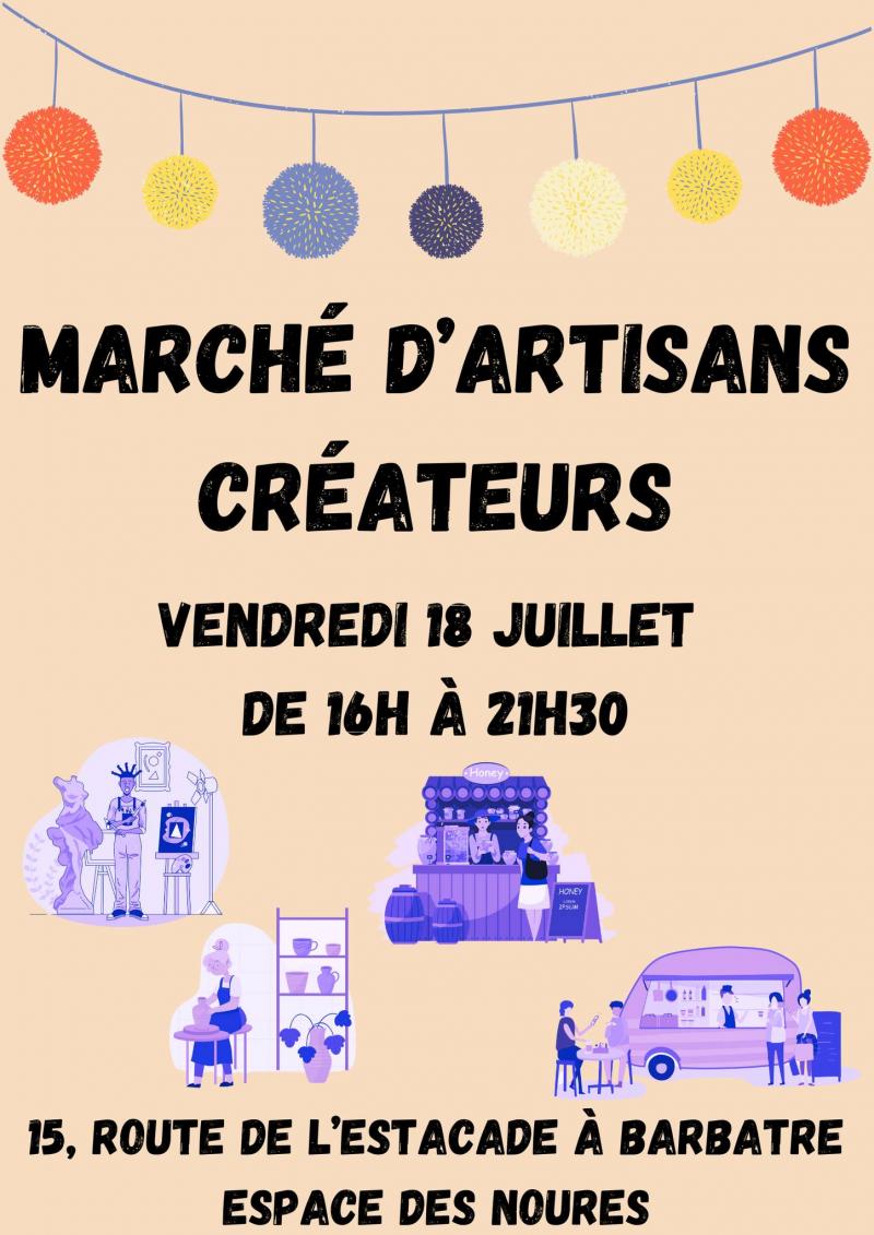 18 juillet 2025 - Le Renc'Art organise son marché d'artisans créateurs