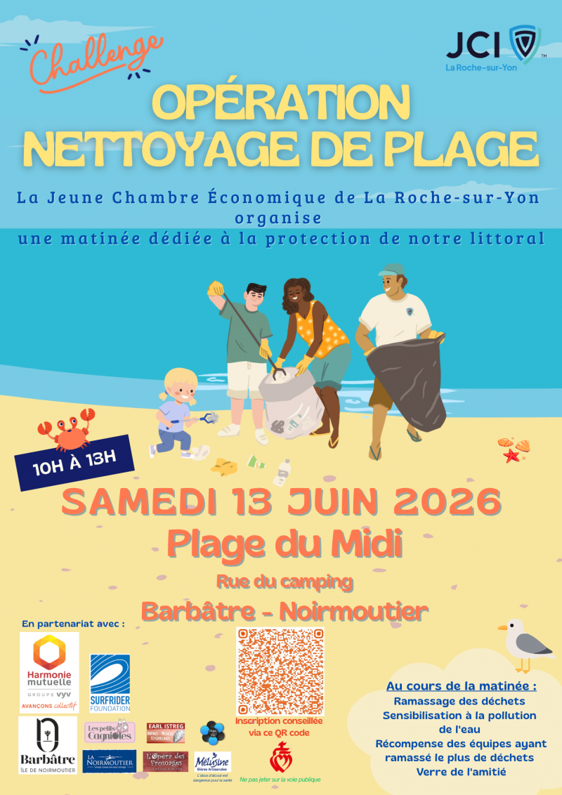 13 juin 2026 -  Opération nettoyage de plage
