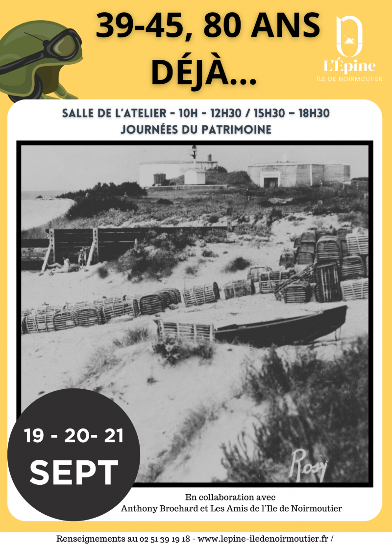 Du 19 au 21 septembre 2025 - Les Journées Européennes du Patrimoine : Exposition - 39-45, 80ans déjà...