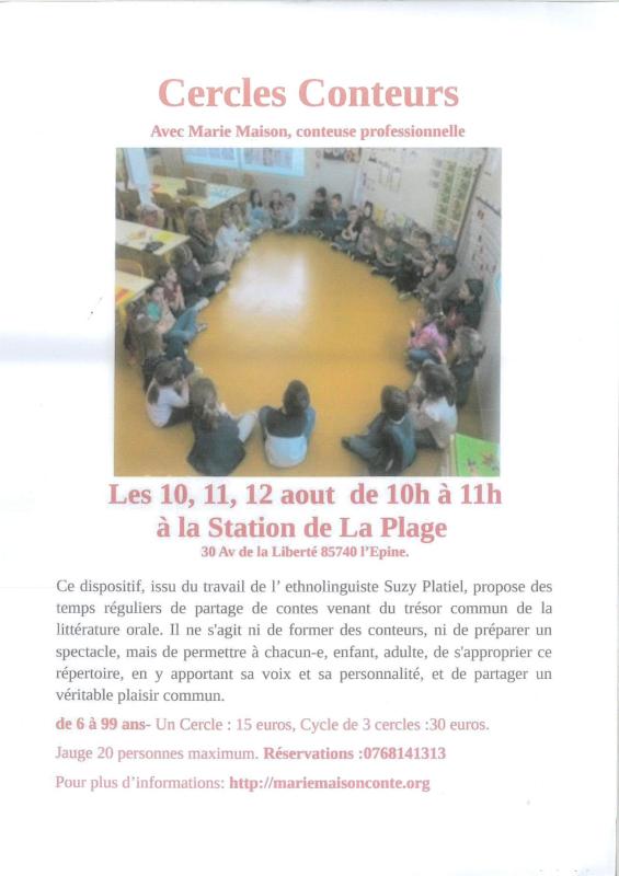 10, 11 et 12 août 2025 - Cercles conteurs