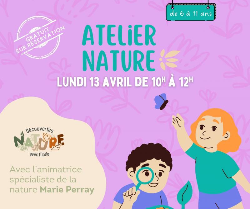 13 avril 2026 - Atelier nature à la découverte des trésors de la plage pour les 6 à 11 ans