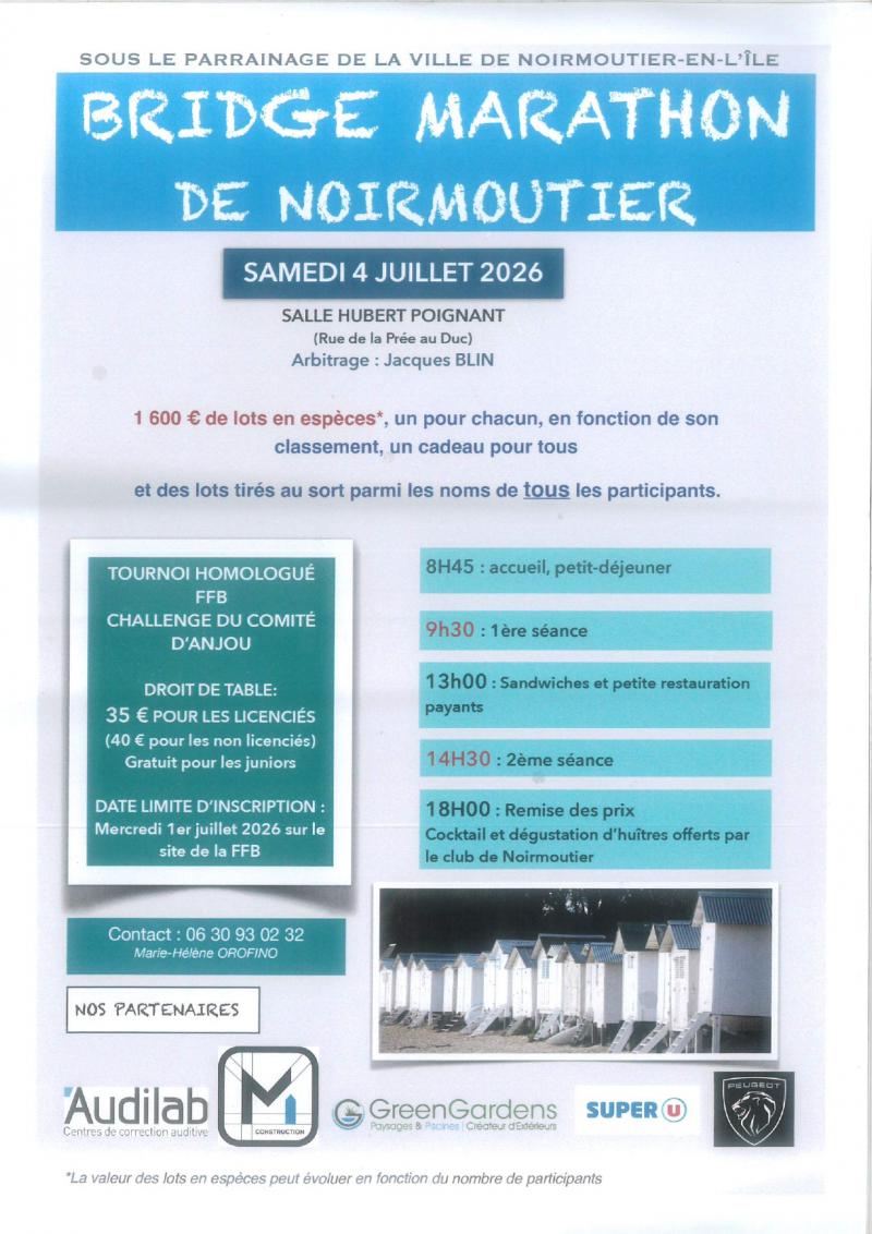 4 juillet 2026 - Bridge marathon de Noirmoutier
