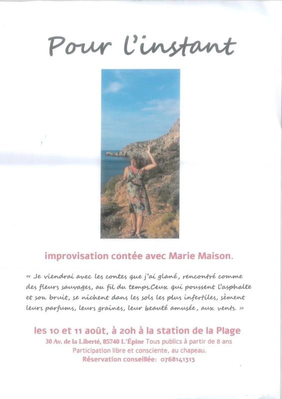 10 et 11 août 2025 - Improvisation contée avec Marie Maison