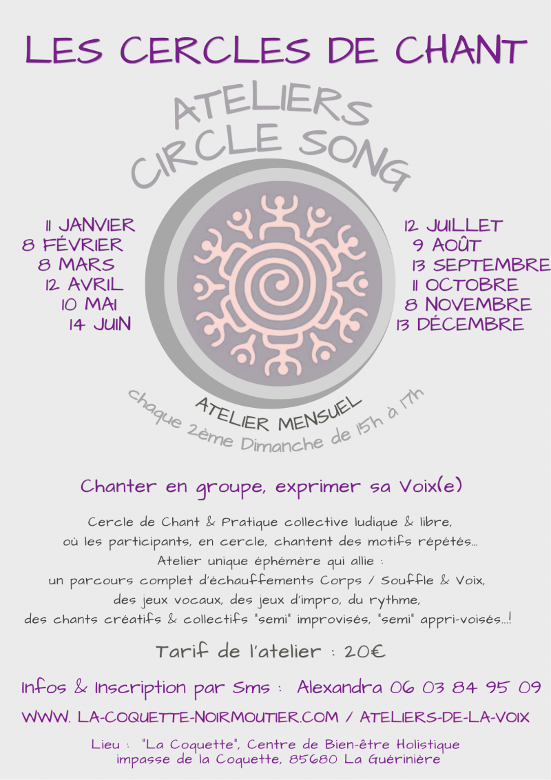 13 septembre 2026 - Les Cercles de chants - Atelier Circle Song