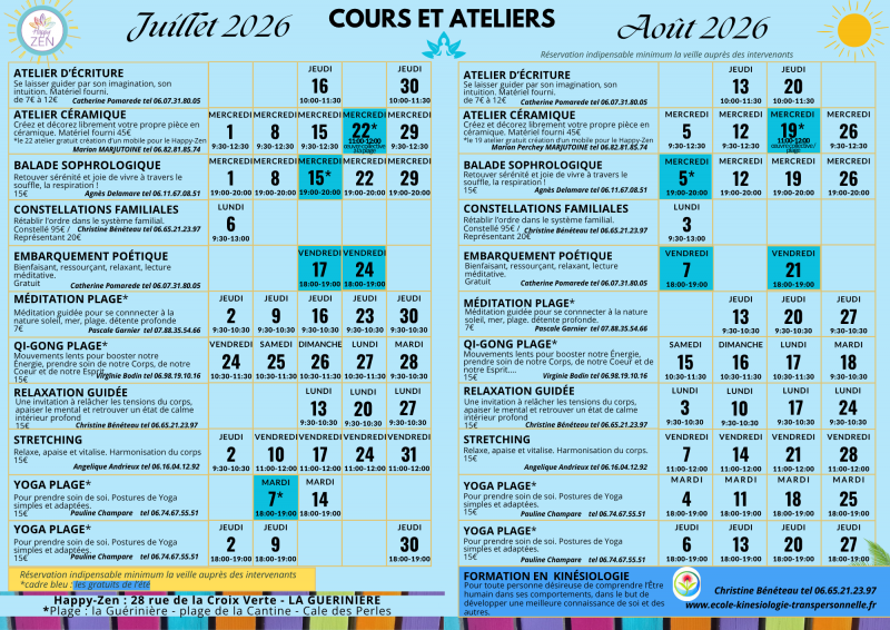 Association Happy-Zen - Ateliers et cours de bien-être