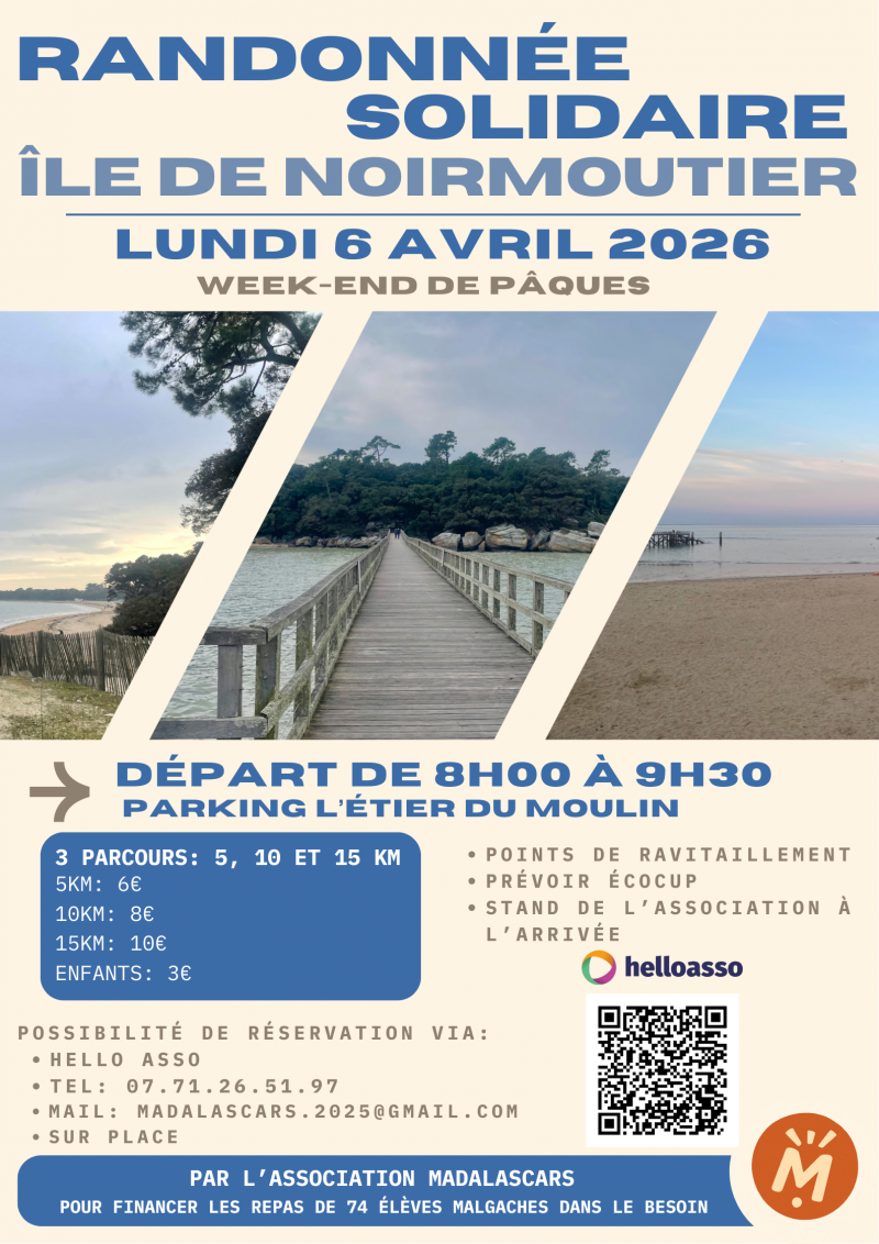 6 avril 2026 - Marche solidaire par l'association Madalascars