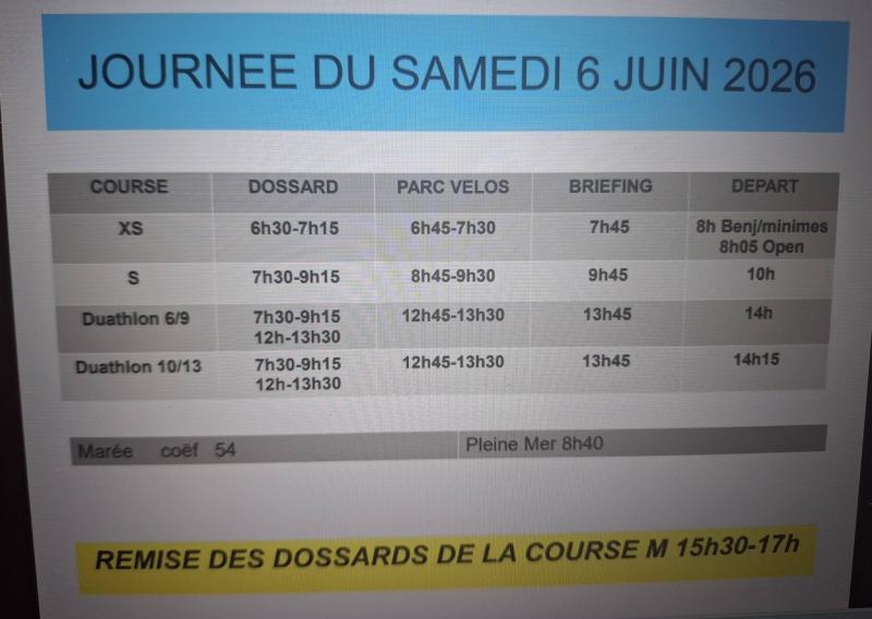 6 et 7 juin 2026 - Triathlon de Noirmoutier