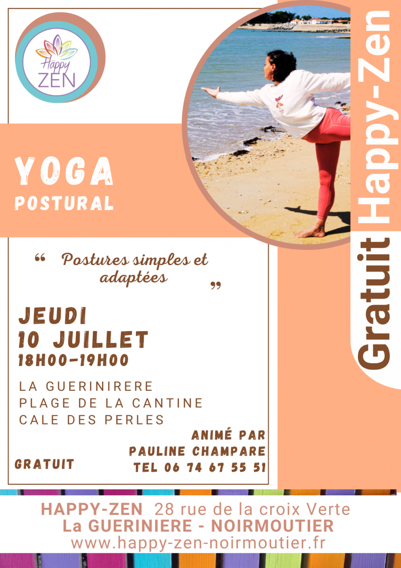 10 juillet 2025 - Yoga plage  par les gratuits de l'été au Happy Zen